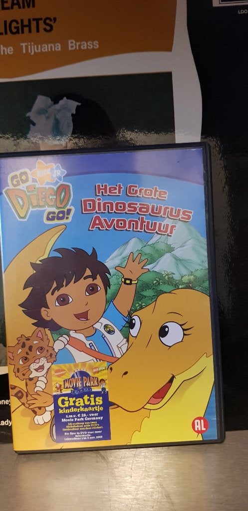 dvd Go Diego Go-het grote dino avontuur (Z225-132), Alle leeftijden, Ophalen of Verzenden, Zo goed als nieuw, Amerikaans