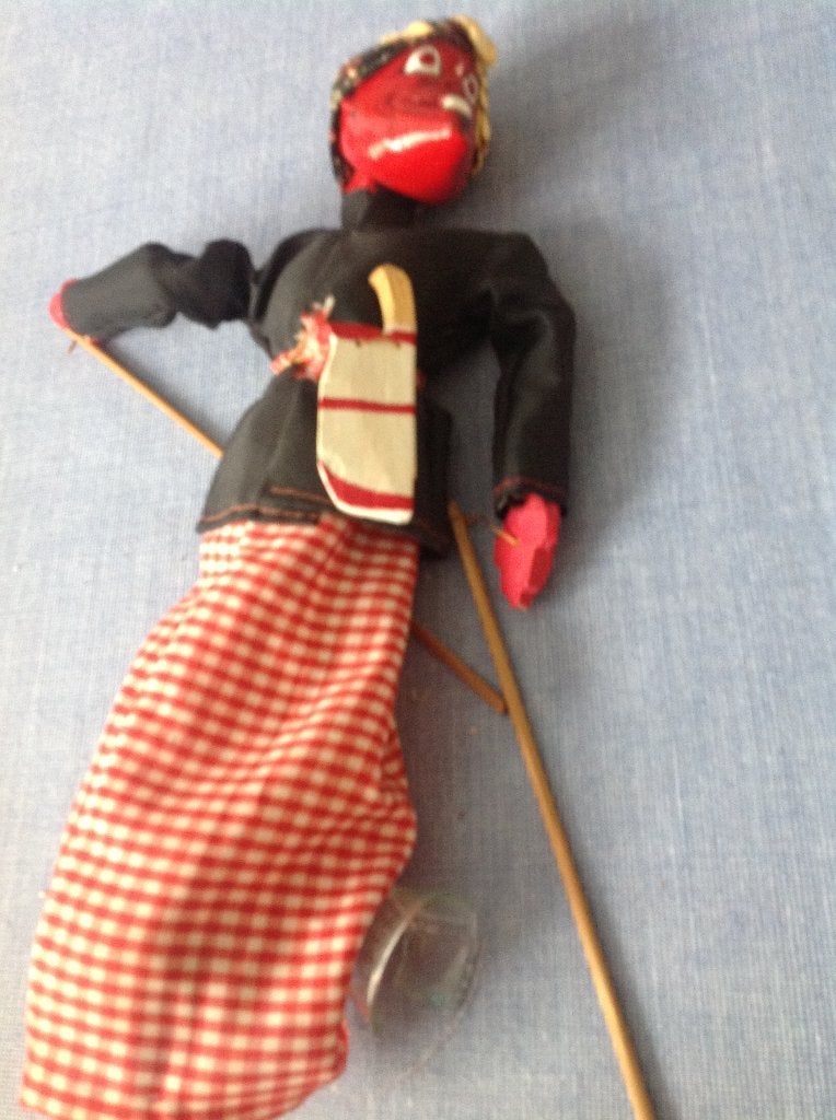 wajang golek pop 15 E, Ophalen, Natuurlijk materiaal, Handgemaakt, 50 cm