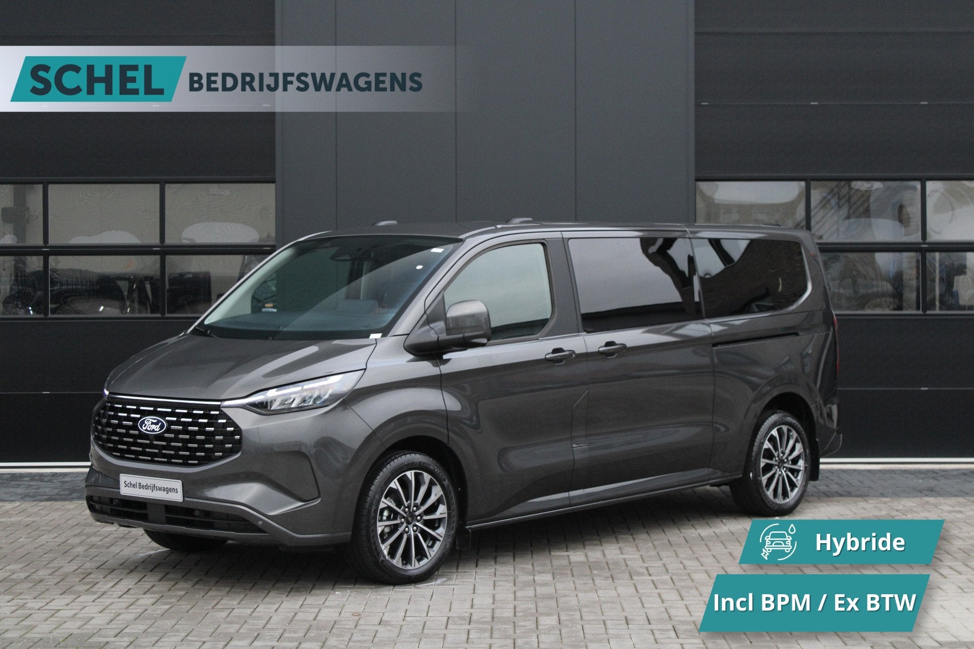 Ford Tourneo Custom 340 2.5 PHEV L2H1 Titanium X 232pk | 2x, Auto's, Ford, 232 pk, 1850 kg, Bedrijf, Nieuw
