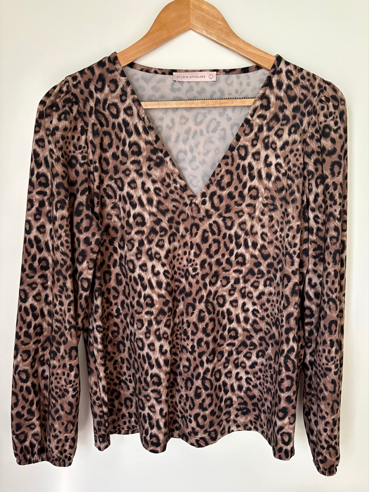 Studio Anneloes Leopard Print Top Maat L, Bruin, Maat 42/44 (L), Ophalen of Verzenden, Zo goed als nieuw