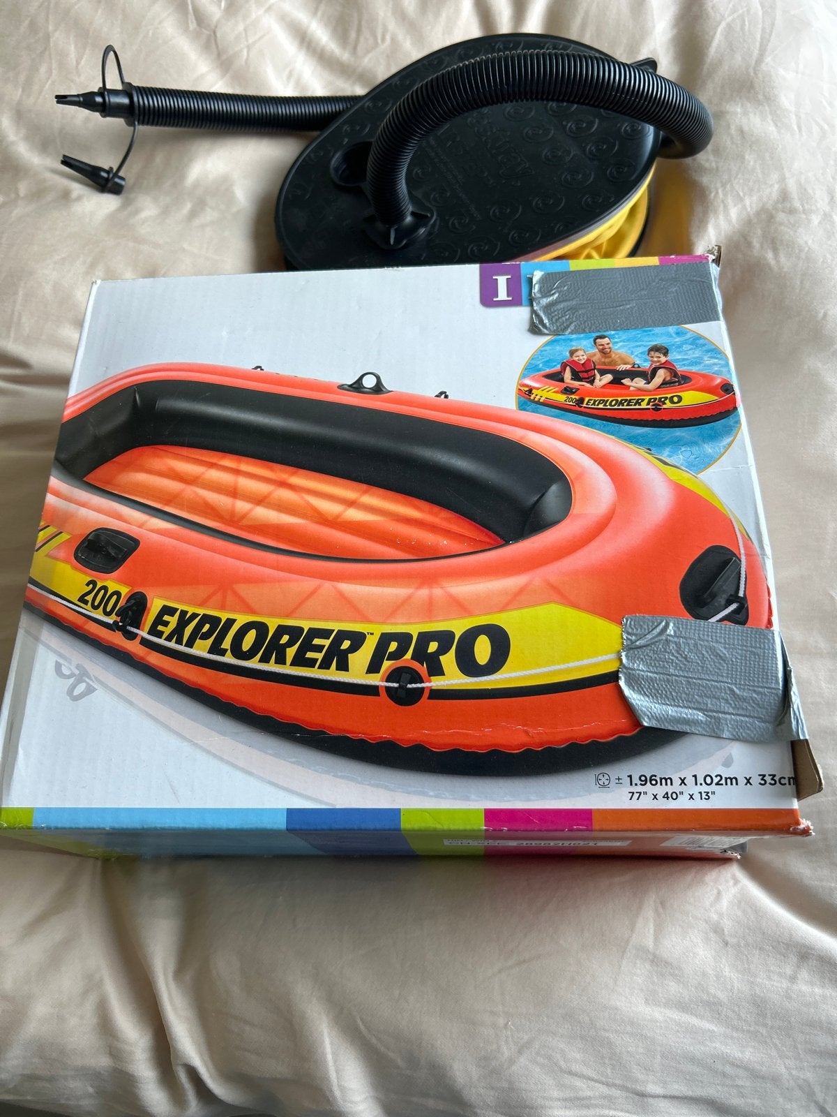 Intex Explorer Pro 200 opblaasboot met pomp, Ophalen of Verzenden, Zo goed als nieuw