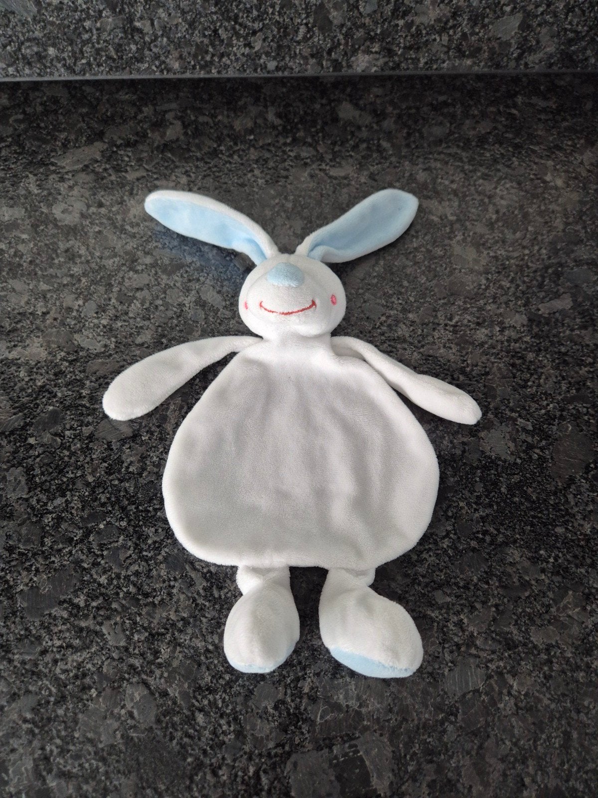 Zilveren Kruis - Knuffeldoekje Konijn wit met lichtblauw, Kinderen en Baby's, Speelgoed | Knuffels en Pluche, Verzenden, Konijn