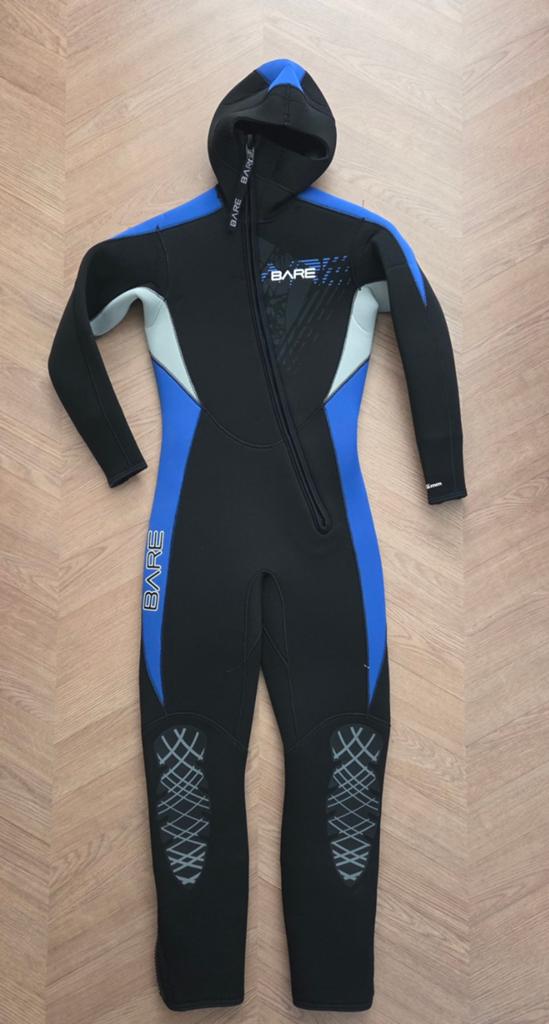 Bare wetsuit 7/6 mm heren diving, Watersport en Boten, Duiken, Ophalen of Verzenden, Zo goed als nieuw, Duikpak
