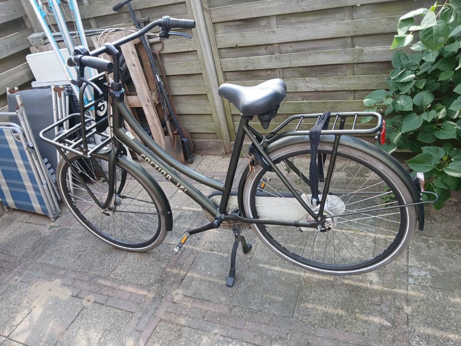 Damesfiets cortina U4 legergroen, Fietsen en Brommers, Fietsen | Dames | Damesfietsen, Gebruikt, Versnellingen, 56 cm of meer