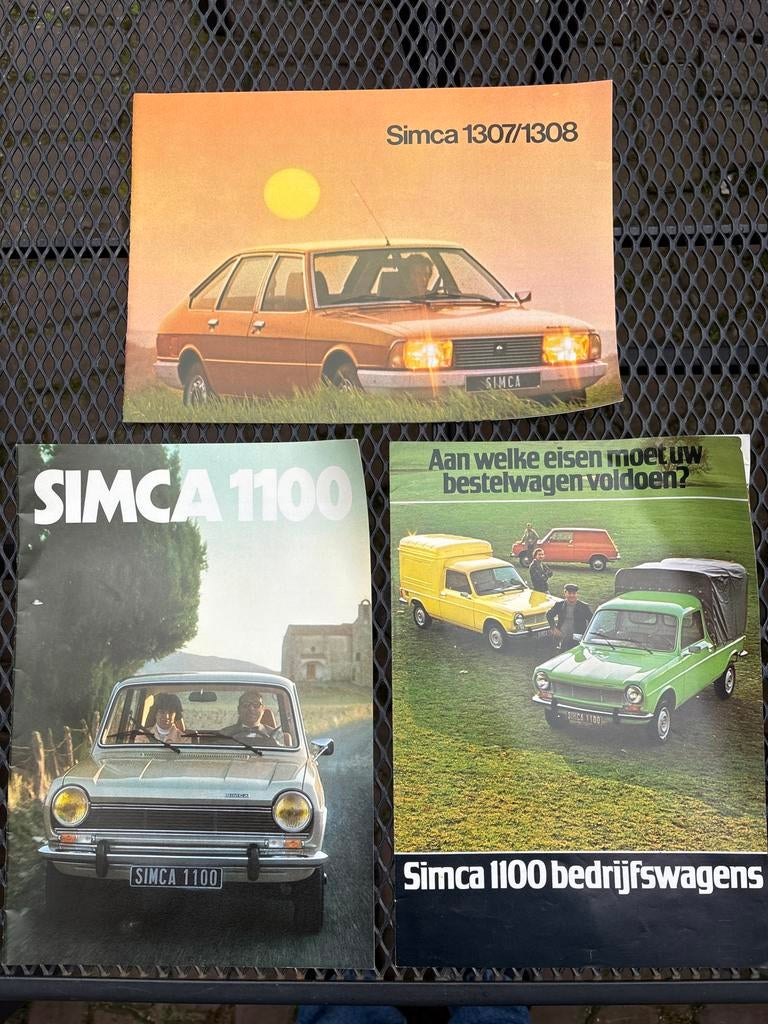 Set van 3 originele Simca folders (1100, 1307/1308), Ophalen of Verzenden, Gelezen, Overige merken