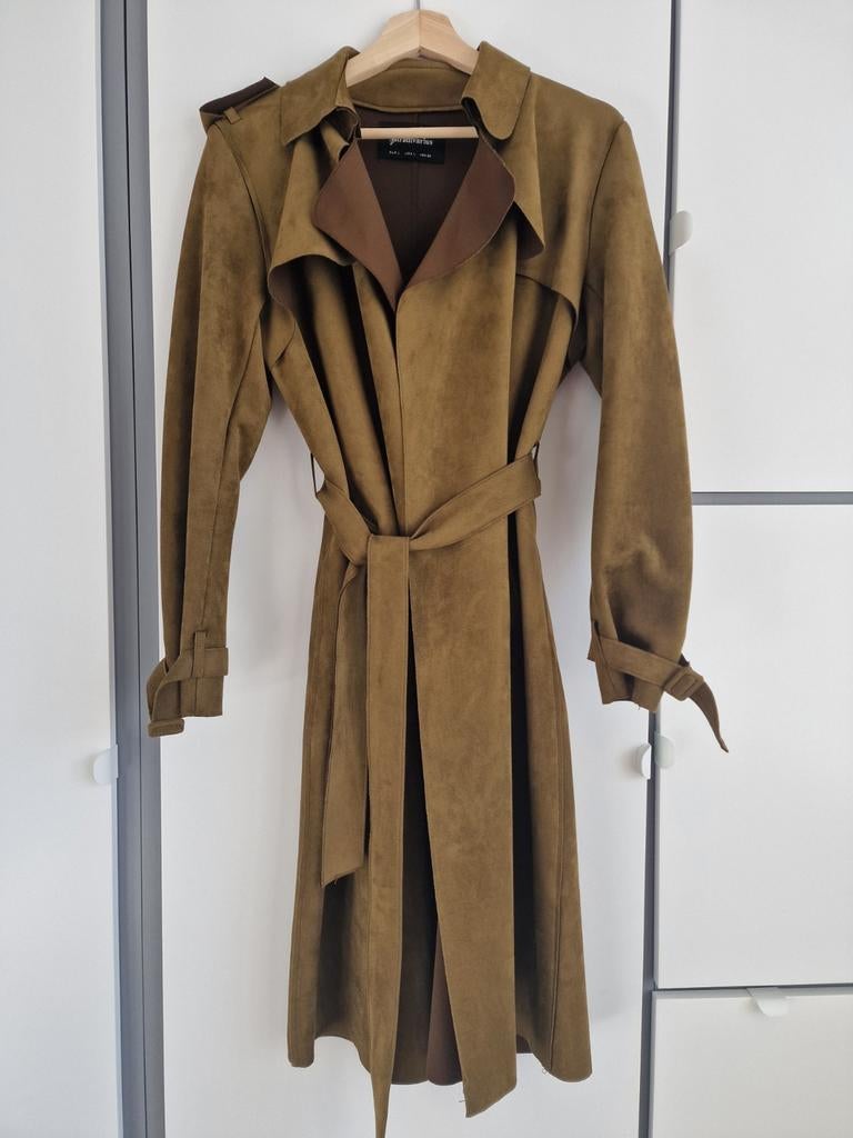 Stradivarius trenchcoat in suèdelook, Kleding | Dames, Jassen | Zomer, Ophalen of Verzenden