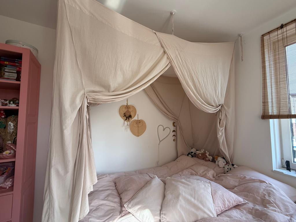 Nobodinos Hemelbed gordijn 90x200, Ophalen, Zo goed als nieuw, 180 cm of meer, 85 tot 100 cm
