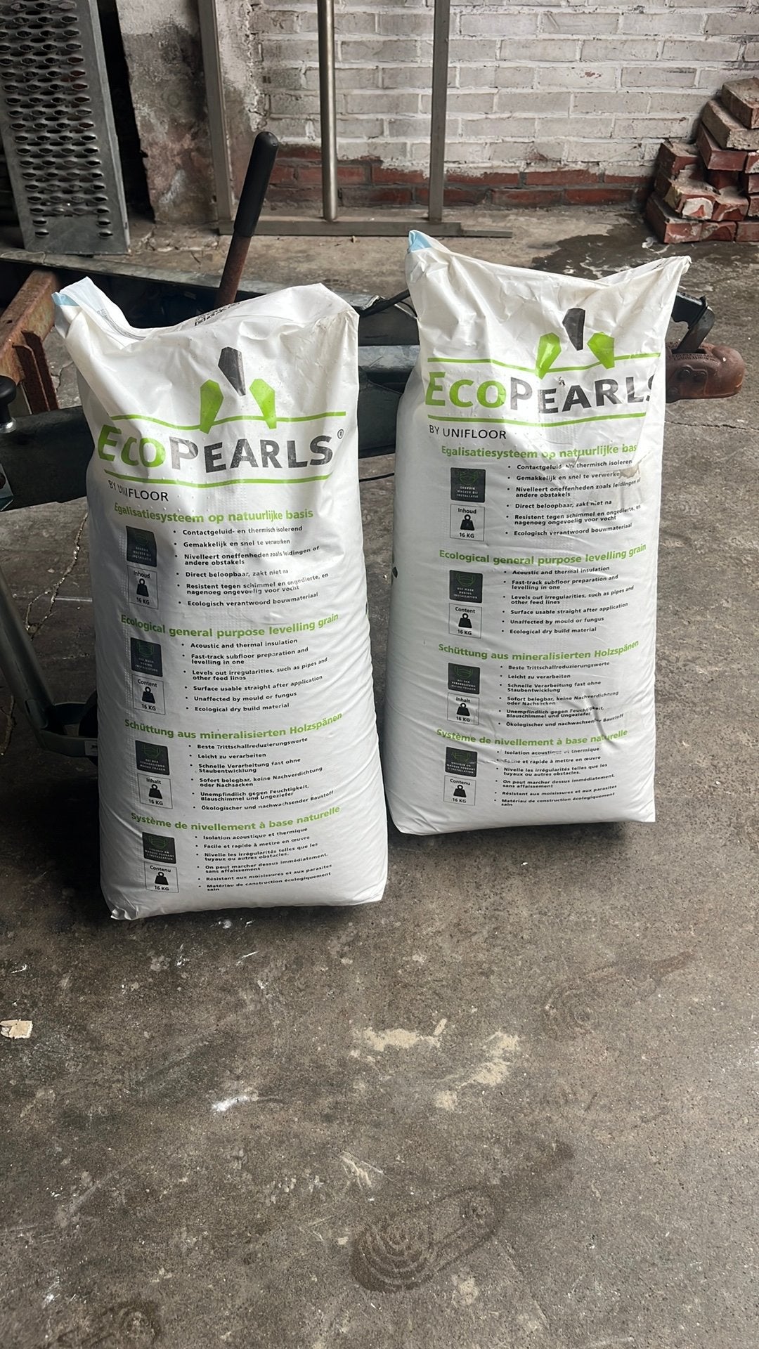 Ecopearls bij unifloor, Ophalen
