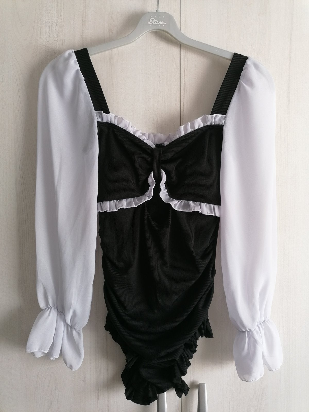 Badpak maat S kleur zwart/ Wit, Ophalen of Verzenden, Zo goed als nieuw, Zwart, Badpak