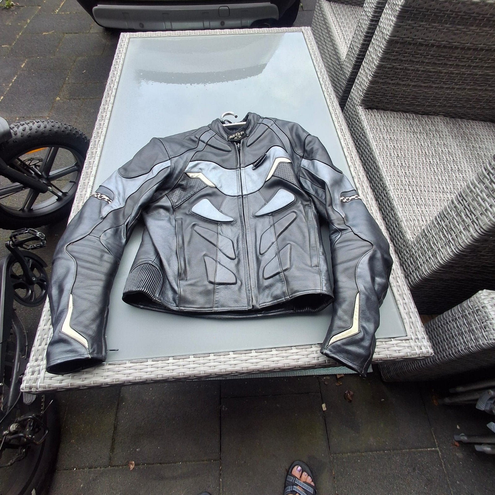 Leren motorjas, maat 54, Motoren, Kleding | Motorkleding, Heren, MQP, Jas | leer, Ophalen of Verzenden