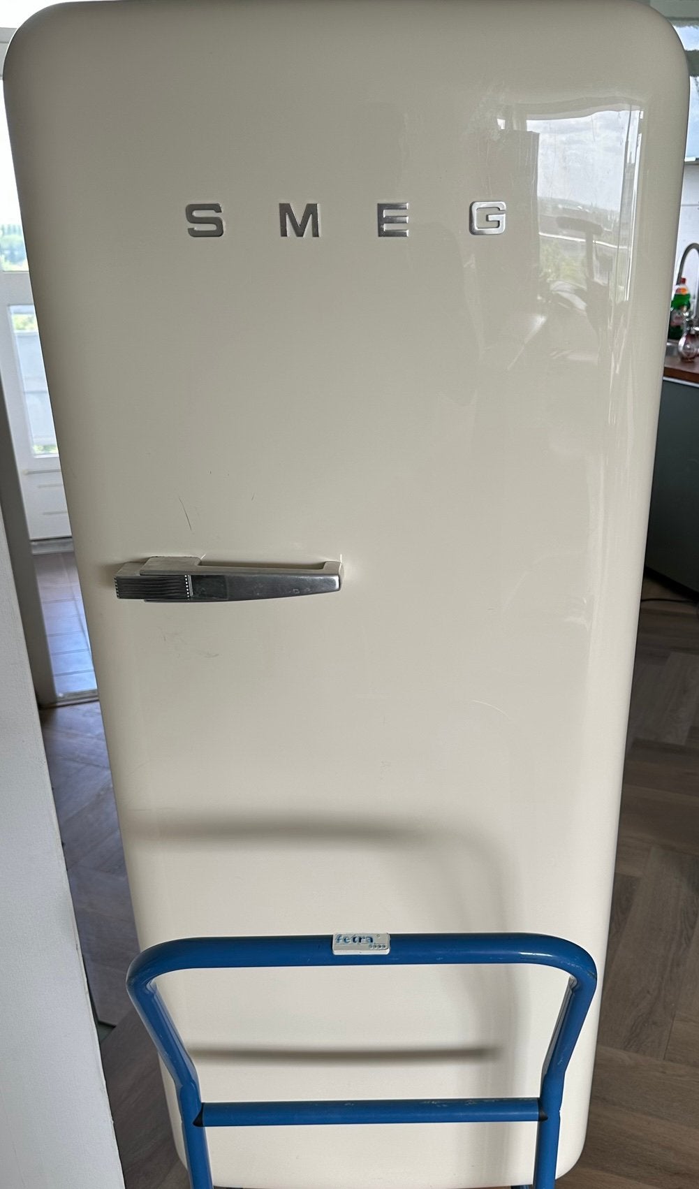 SMEG koelkast creme wit (werkt goed!), Witgoed en Apparatuur, Koelkasten en IJskasten, Ophalen, 200 liter of meer, 160 cm of meer