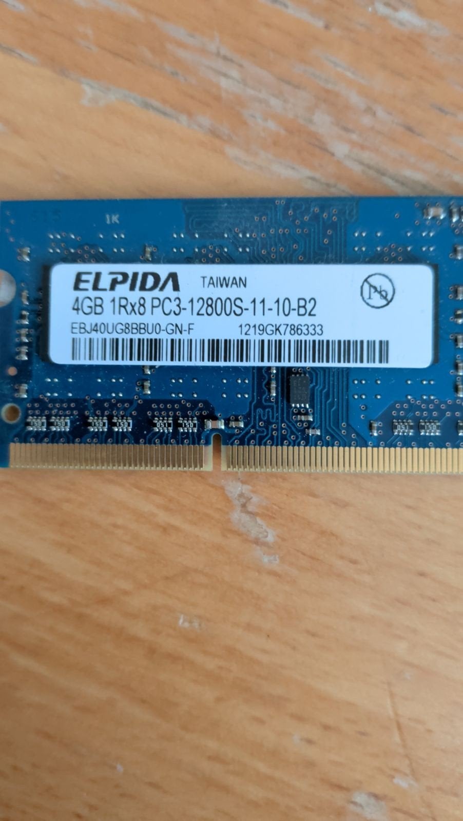 Elpida 4GB DDR3 RAM PC3-12800S Laptop Geheugen, Computers en Software, DDR3, Ophalen of Verzenden, Zo goed als nieuw, Laptop