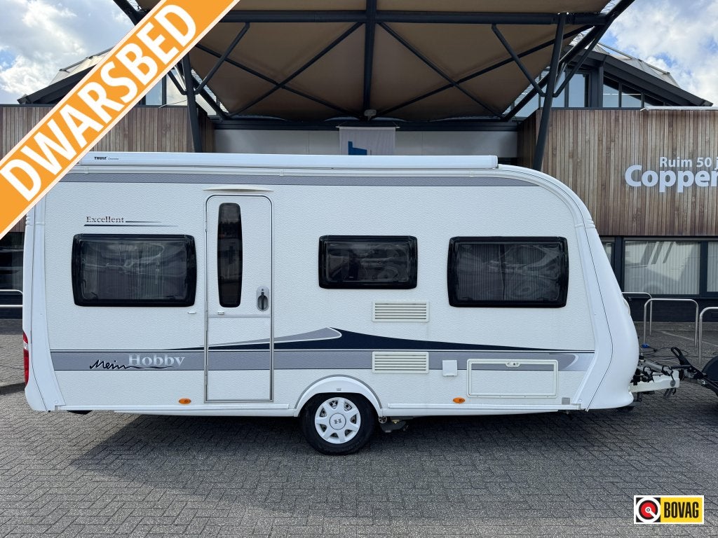 Hobby Excellent 455 UF 2013 THULE + MOVER + WALKER VOORTENT, Rondzit, Hobby, Bedrijf, 4 tot 5 meter