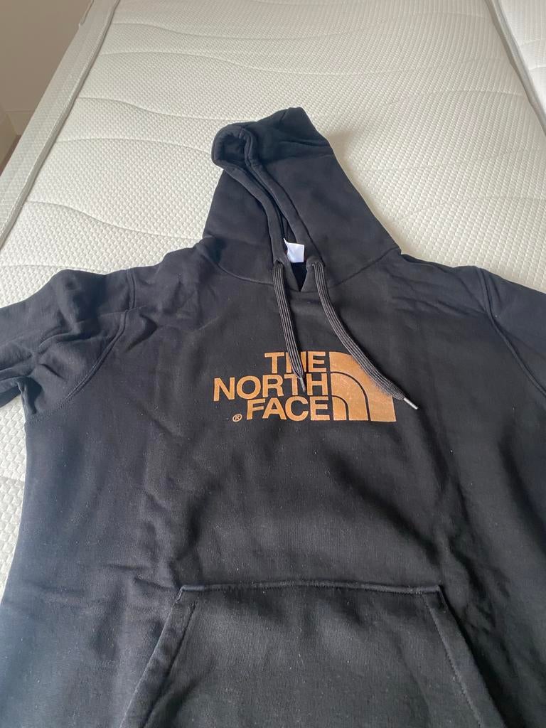 The North Face Hoodie Zwart met Goud Logo, Ophalen of Verzenden, Zo goed als nieuw, Maat 38/40 (M), Zwart