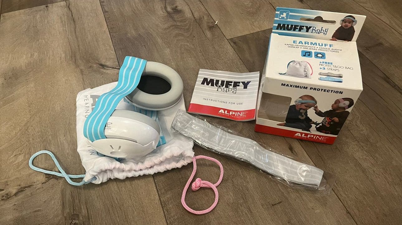 Alpine Muffy Baby gehoorbescherming voor baby's, Kinderen en Baby's, Overige Kinderen en Baby's, Ophalen, Gebruikt
