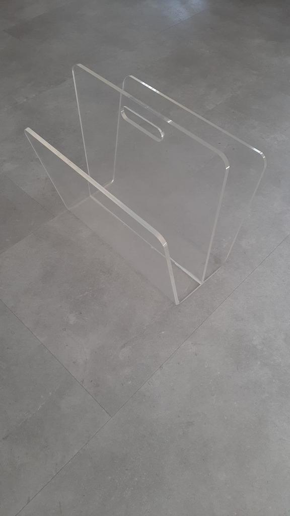 Design plexiglas lectuurbak lectuurmand magazine houder, Huis en Inrichting, Woonaccessoires | Krantenbakken en Lectuurbakken