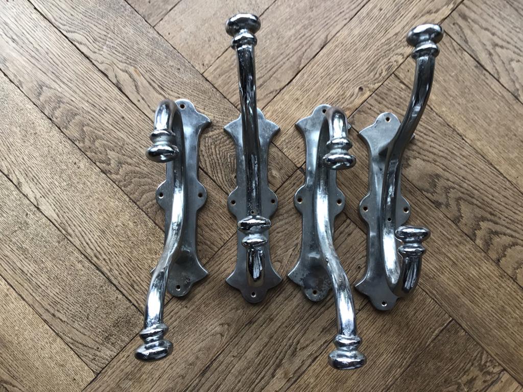 4 kapstokhaken, Huis en Inrichting, Woonaccessoires | Kapstokken, Wandkapstok, Gebruikt, Ophalen of Verzenden, Minder dan 100 cm