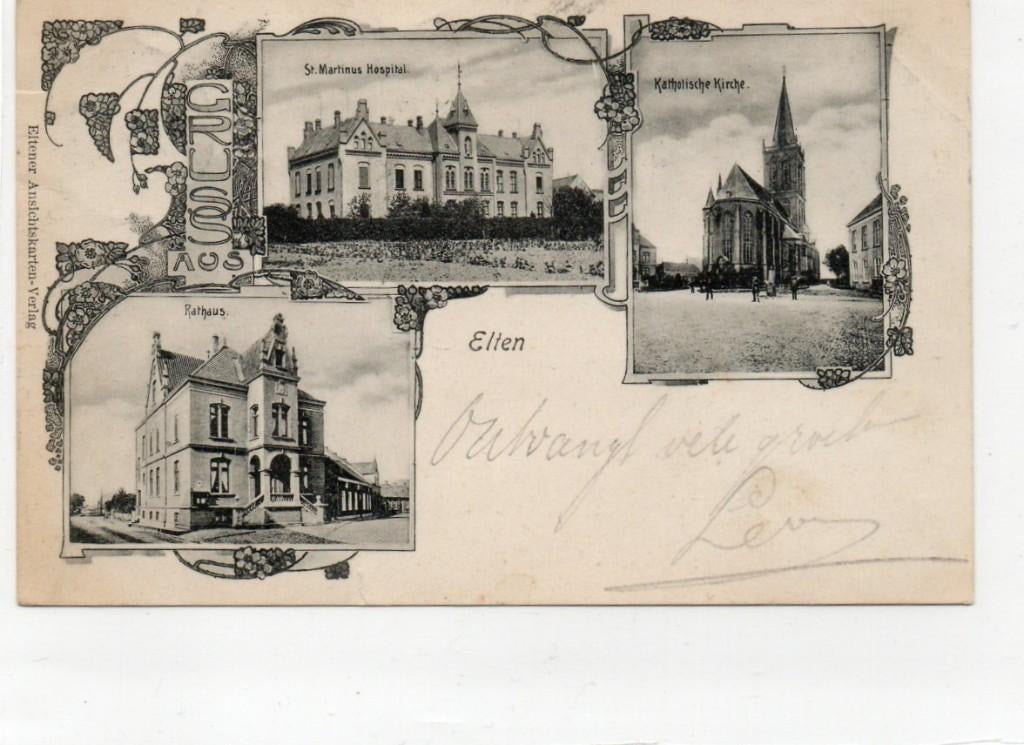 Elten Litho uit 1905, Verzenden, Voor 1920, Gelopen, Gelderland