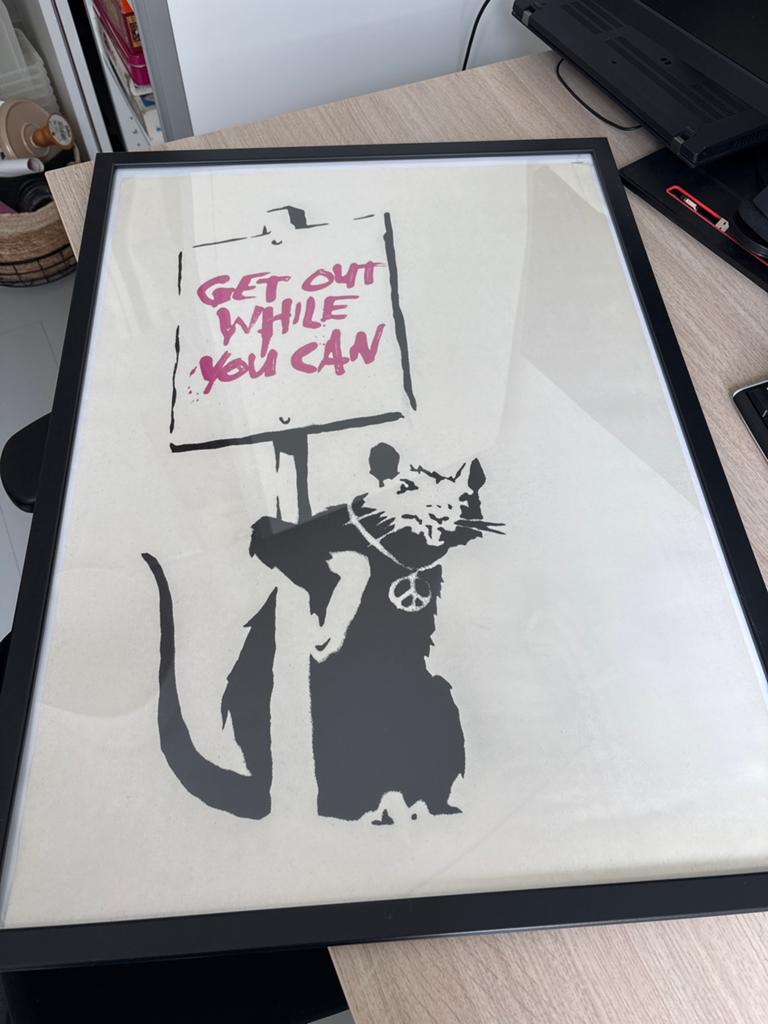 Ikea fotolijst Fiskbo 50x70 - 3 stuks - Banksy, Ophalen, Zo goed als nieuw