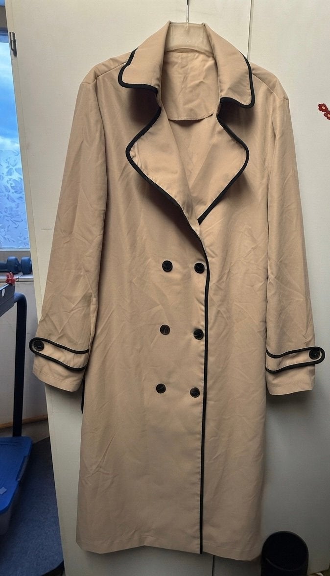 Lange nette jas maat M, Ophalen of Verzenden, Nieuw, Maat 38/40 (M), Beige