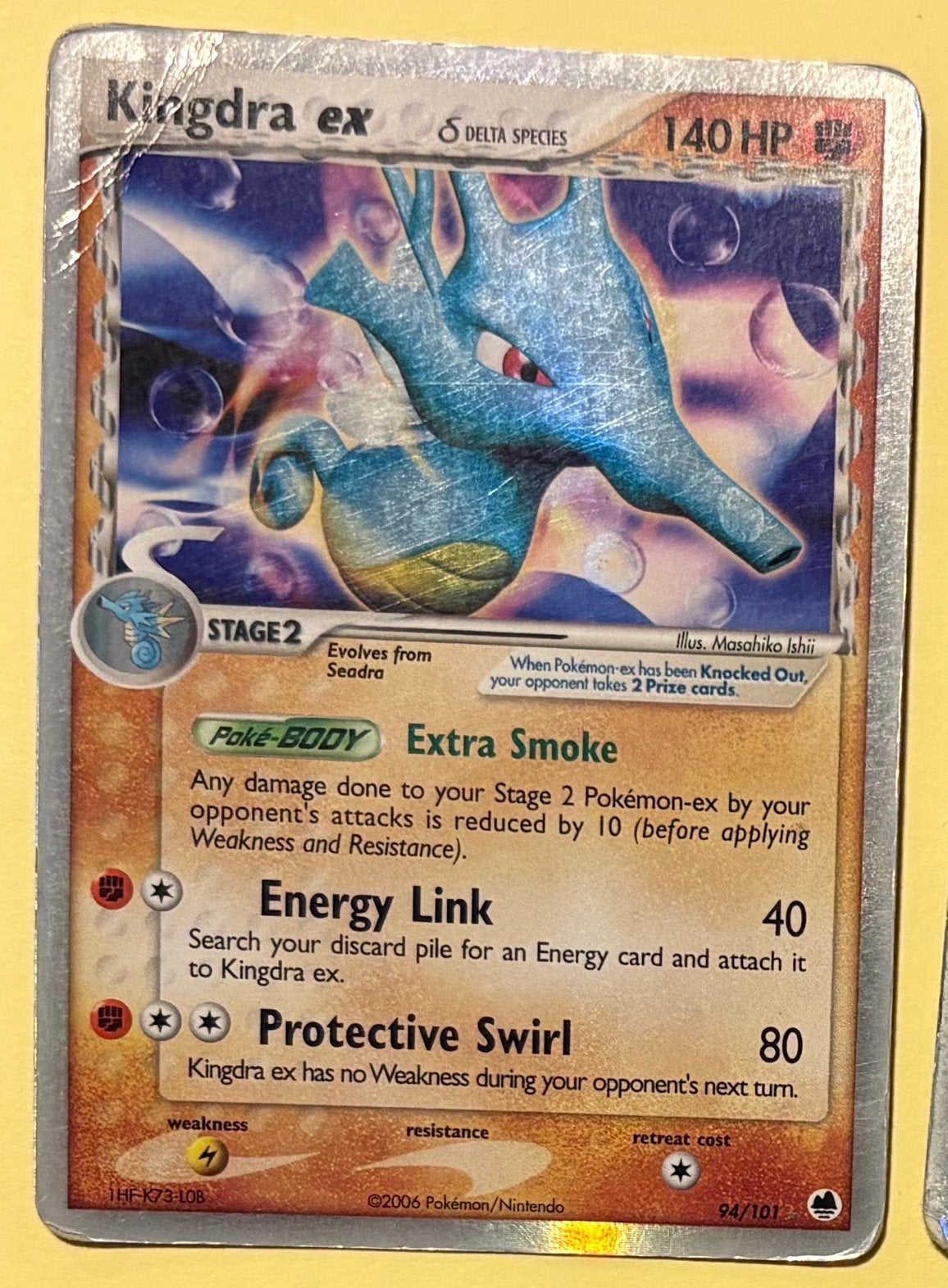 Pokémon Kaart Kingdra ex 94/101, Ophalen of Verzenden, Gebruikt, Losse kaart