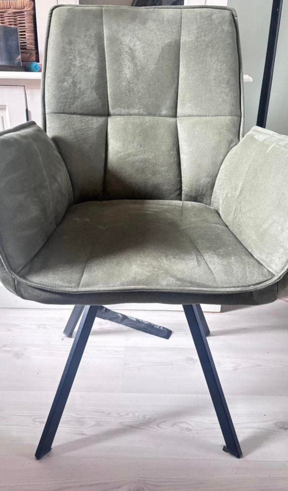 Eetkamerstoelen 4 stuks, Huis en Inrichting, Stoelen, Ophalen, Zo goed als nieuw, Grijs, Vier