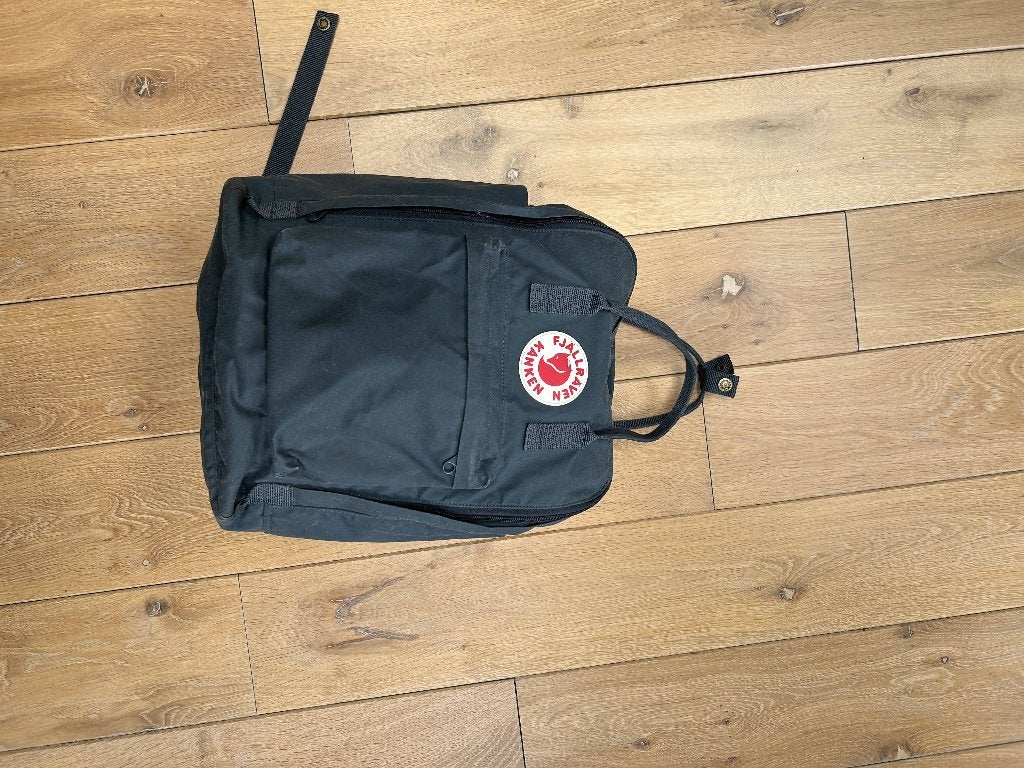 rugzak donkerblauw/grijs Fjallraven Kanken, Overige merken, 40 cm of meer, Ophalen of Verzenden, Zo goed als nieuw