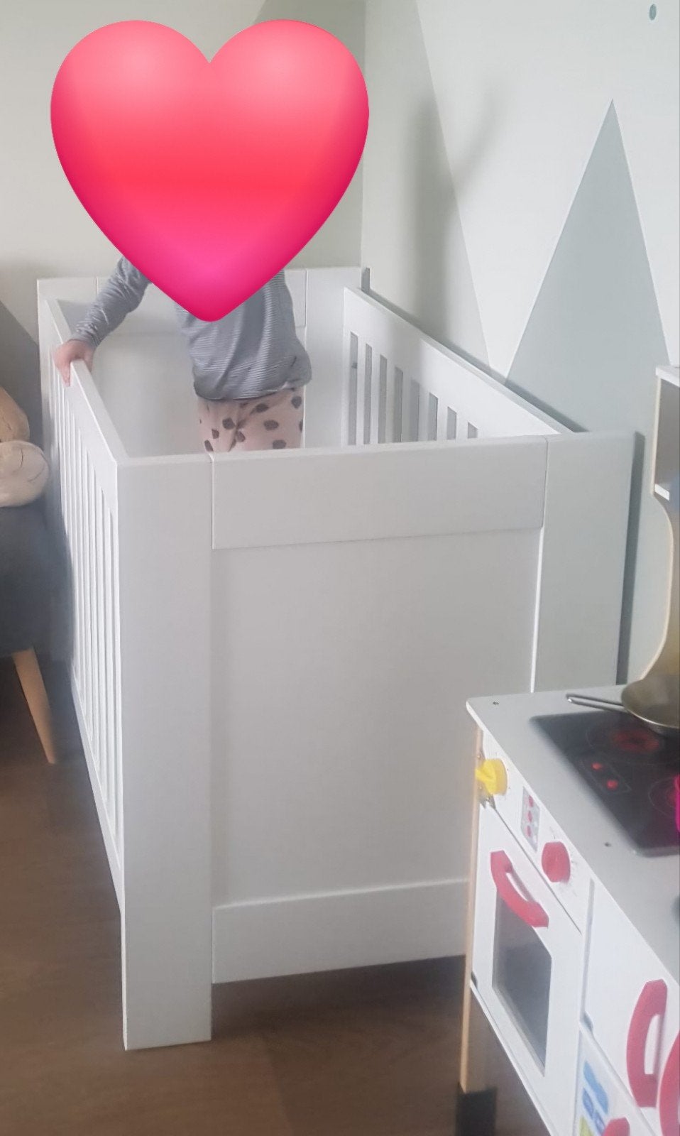 Wit Bopita ledikant inclusief matras - Goede staat, Ophalen of Verzenden, Zo goed als nieuw, Ledikant