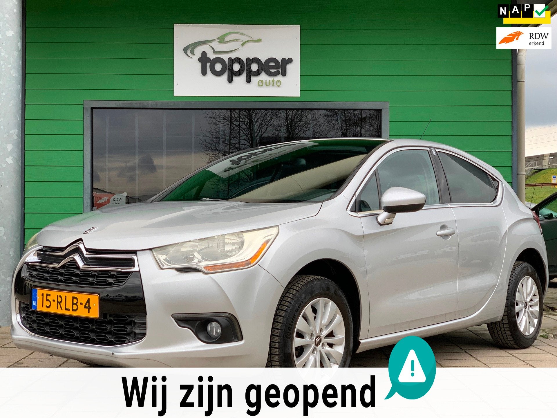 Citroen DS4 1.6 VTi So Chic|2e Eigenaar|MassageStoel|Navigat, Auto's, Citroën, Euro 5, Gebruikt, 4 cilinders, Leder en Stof