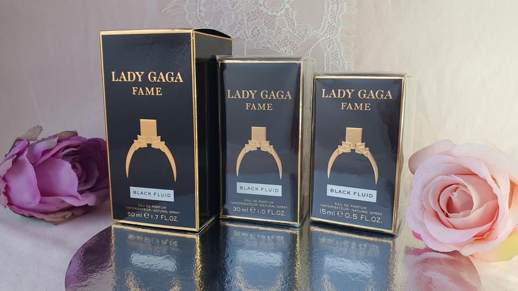 Lady Gaga Fame Black Fluid 50 + 30 +15 ml  Zeldzam!, Ophalen of Verzenden, Nieuw, Ogen