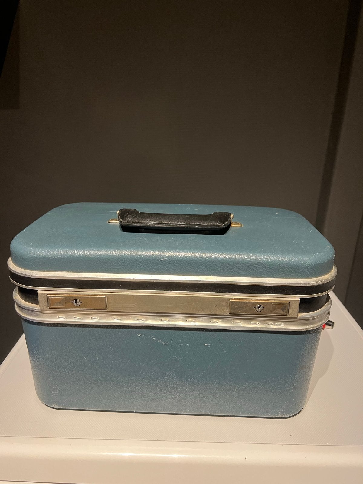 Vintage Toilettas / Beautycase - Blauw, Ophalen of Verzenden, Gebruikt, Blauw, Hardcase
