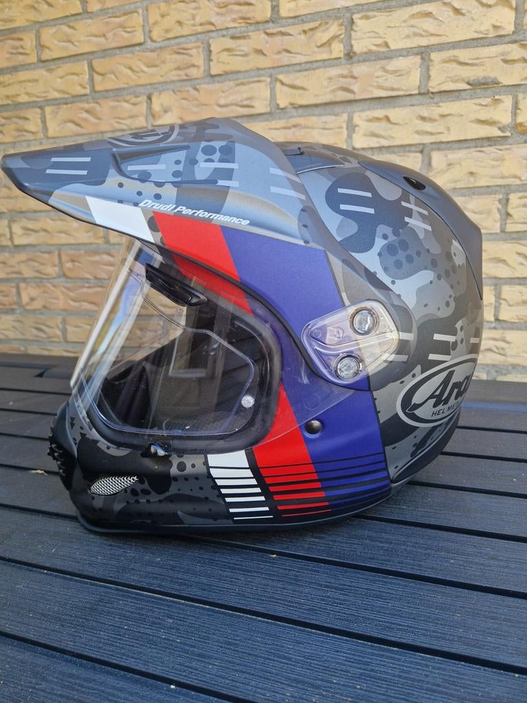Arai Tour-X 4 Drudi Performance helm - maat m, Motoren, Kleding | Motorhelmen, Ophalen, Tweedehands, Offroadhelm, Arai