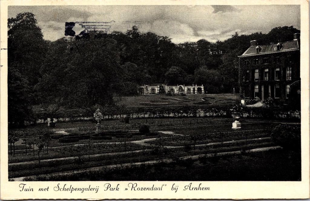 Park Rozendaal - Tuin met Schelpengalerij (1939), Verzenden, 1920 tot 1940, Gelopen, Gelderland