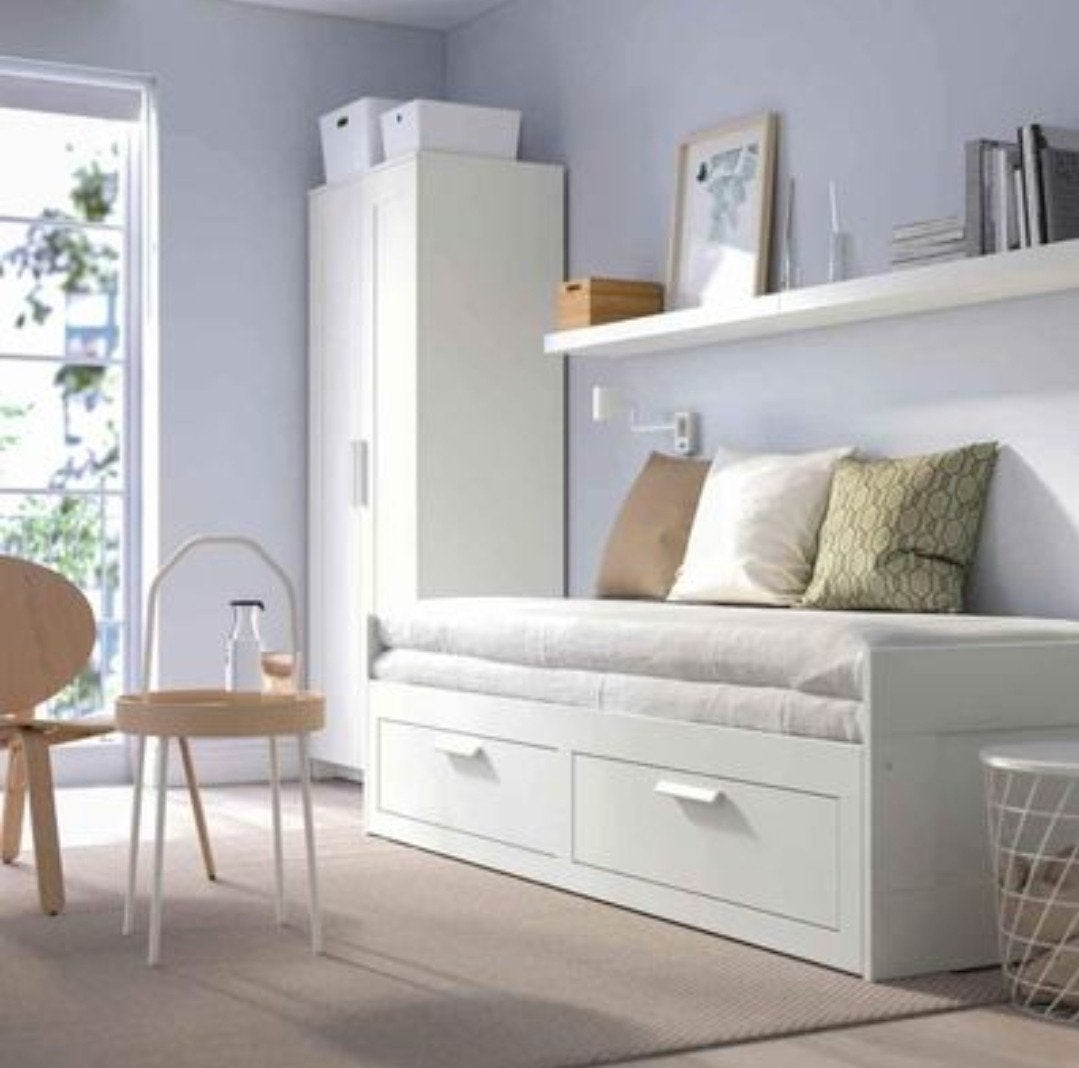 Ikea Brimnes sofa bed,good condition,incl.2 perfect mattress, Ophalen, Zo goed als nieuw, Tweepersoons, 160 cm