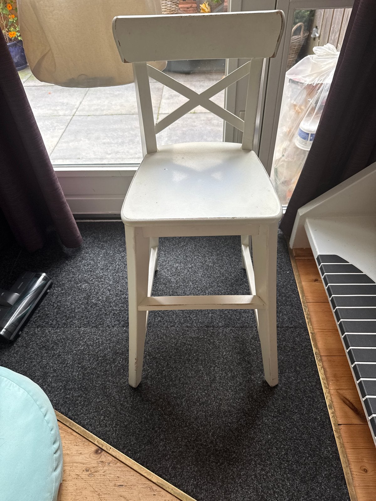 Ikea houten kinderstoel - opknapper, Ophalen, Gebruikt, Wit, Eén