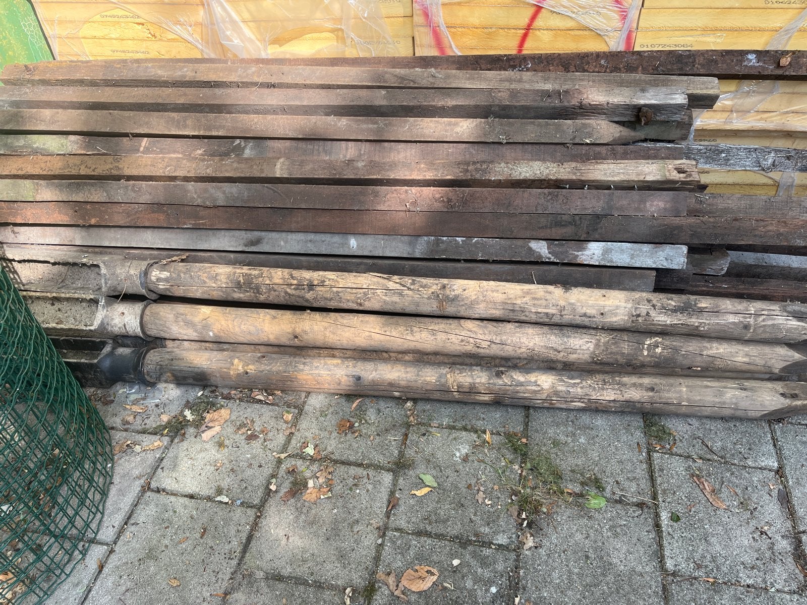 Hardhouten palen 2m+ 60x60mm, Gebruikt, Palen, Ophalen of Verzenden, Hardhout