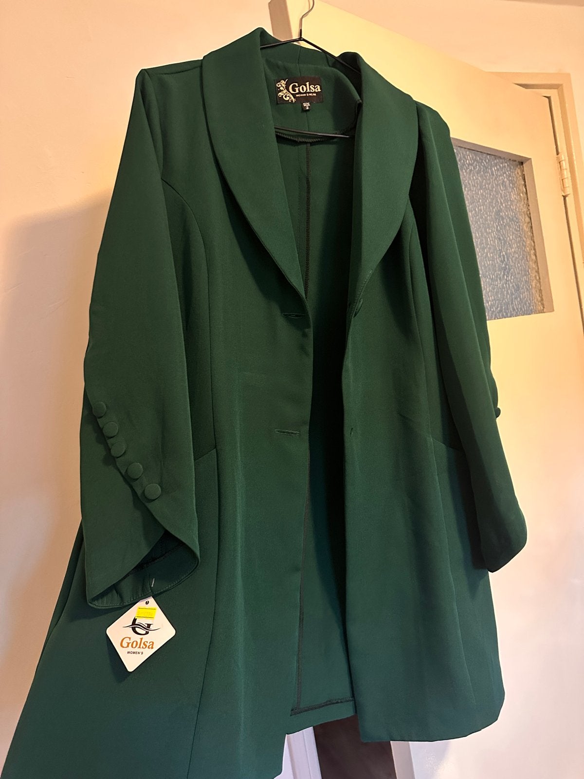 Nieuwe Golsa Dames Jas - Donkergroen, Maat M, Ophalen of Verzenden, Nieuw, Maat 38/40 (M), Groen