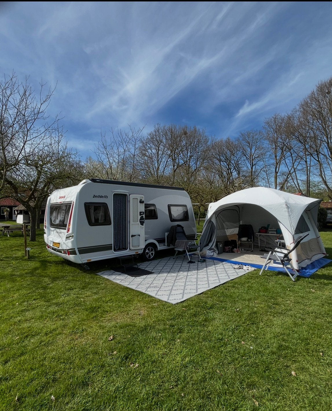 Dethleffs Avantg.460 EL,mover,luifel.,vloerverw. Fietsdrager, Caravans en Kamperen, Rondzit, Koelkast, Particulier, Dethleffs