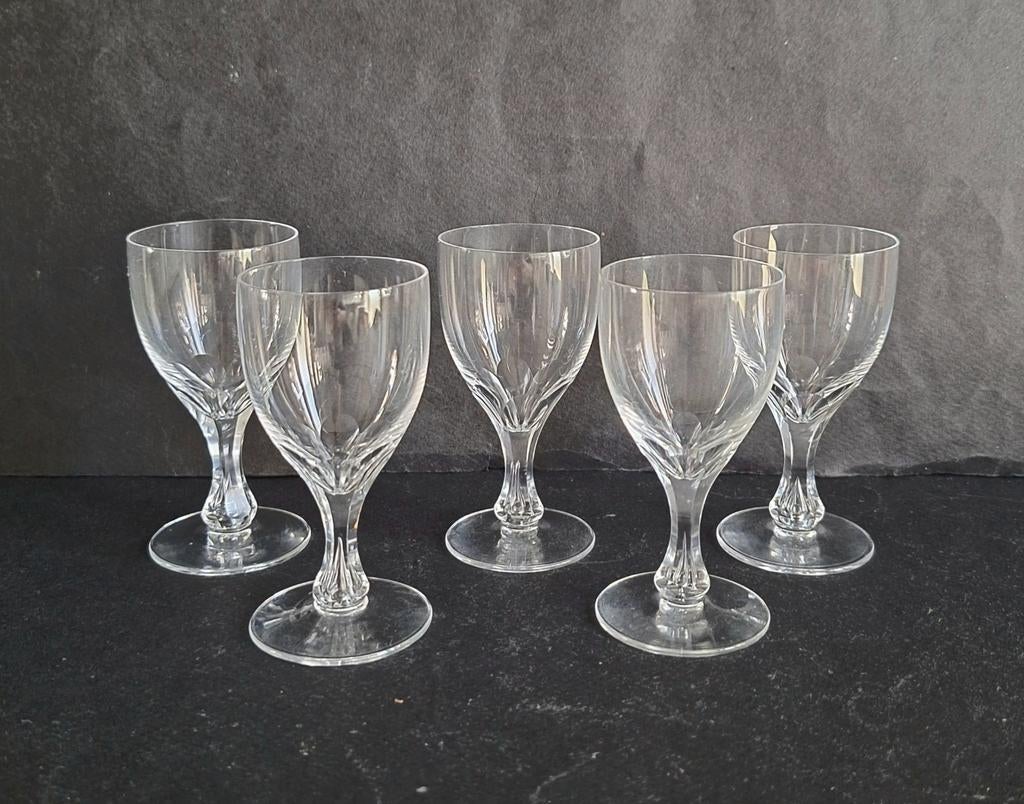 Orrefors Sweden 5 kristallen shotglaasjes. "Coronation "., Verzamelen, Ophalen of Verzenden, Zo goed als nieuw, Overige typen