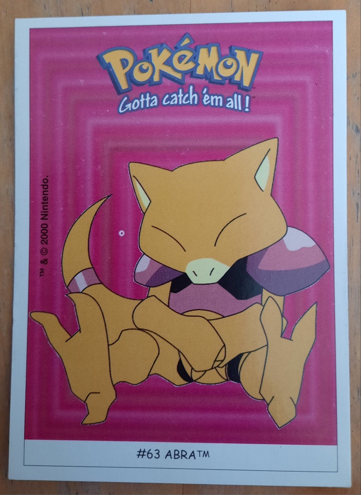 Pokémon Dunkin Boomer Sticker #63 Abra, Hobby en Vrije tijd, Verzamelkaartspellen | Pokémon, Ophalen of Verzenden, Nieuw, Overige typen