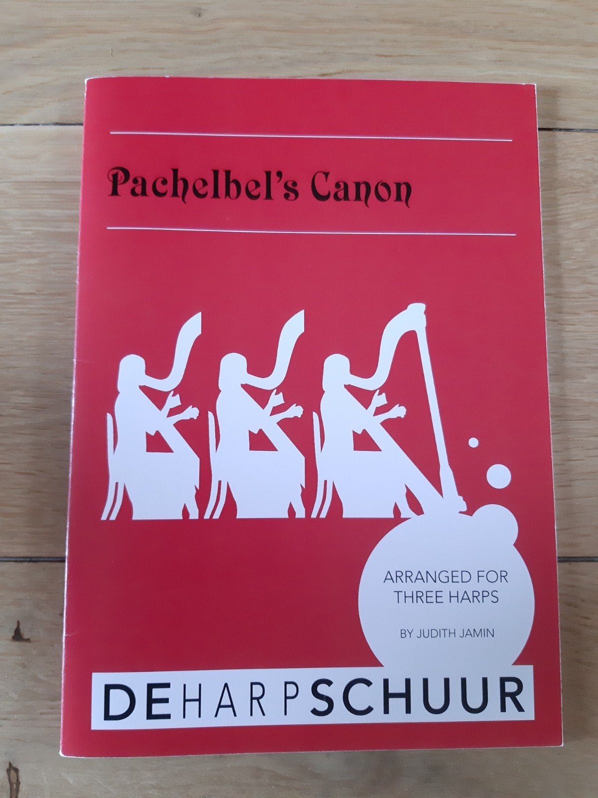 Pachelbel's canon voor 3 harpen, Judith Jamin, bladmuziek, Muziek en Instrumenten, Bladmuziek, Ophalen of Verzenden, Zo goed als nieuw