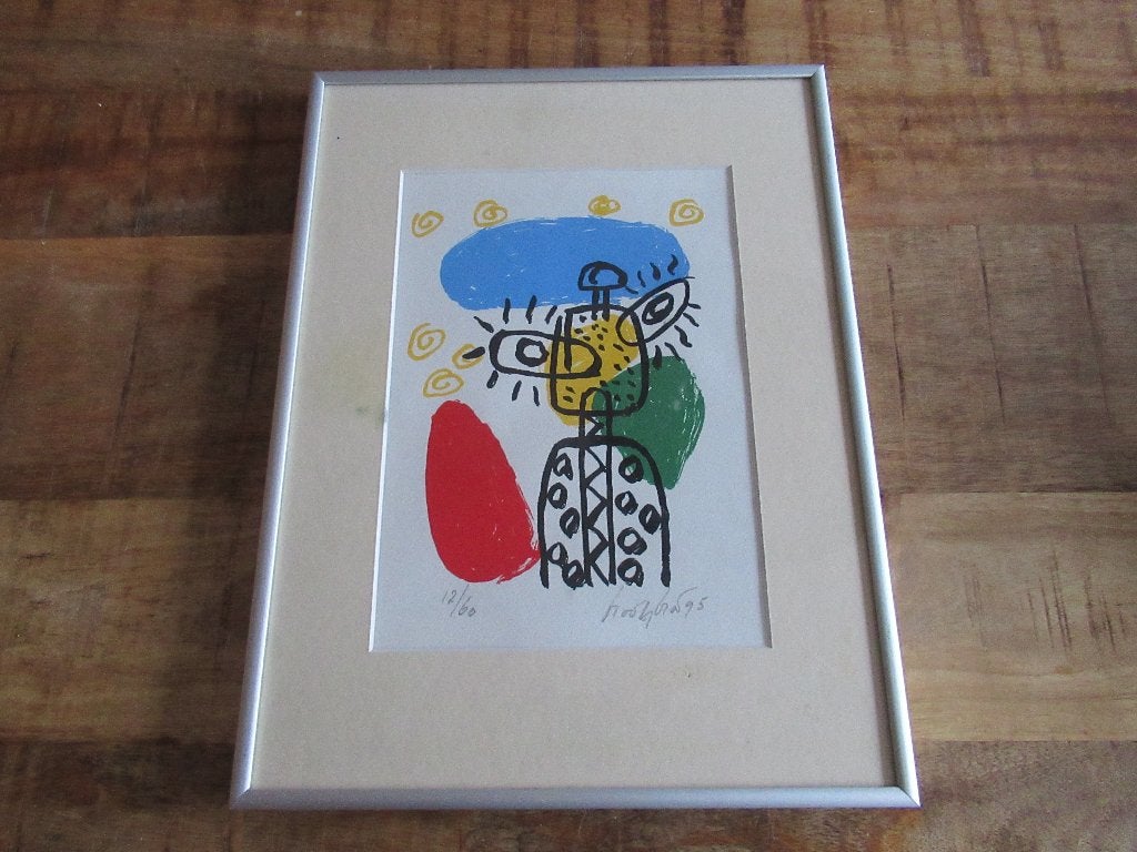 Schilderij zeefdruk 12 van 60 stuks Keimpe Kootstra, Ingelijst, Ophalen of Verzenden