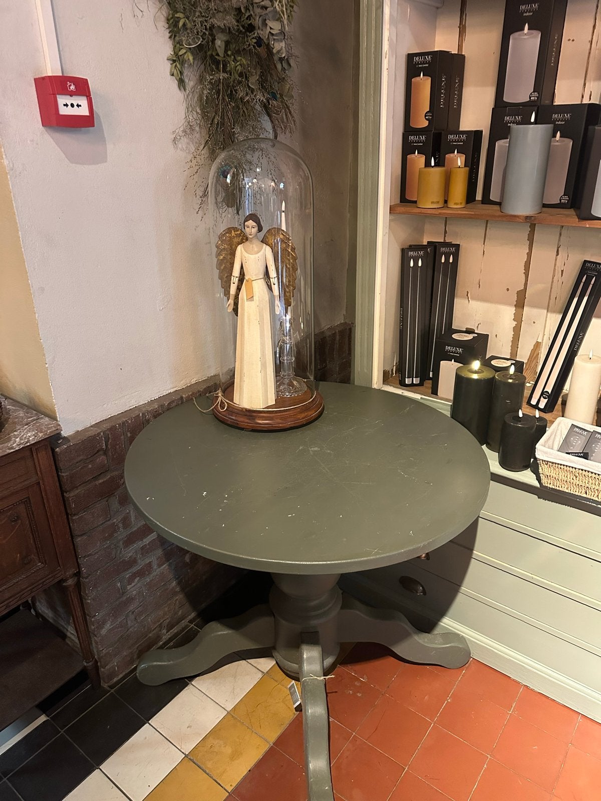 Ronde tafel - Groen - Klassiek landelijke engelse stijl, Ophalen, Gebruikt, -, -