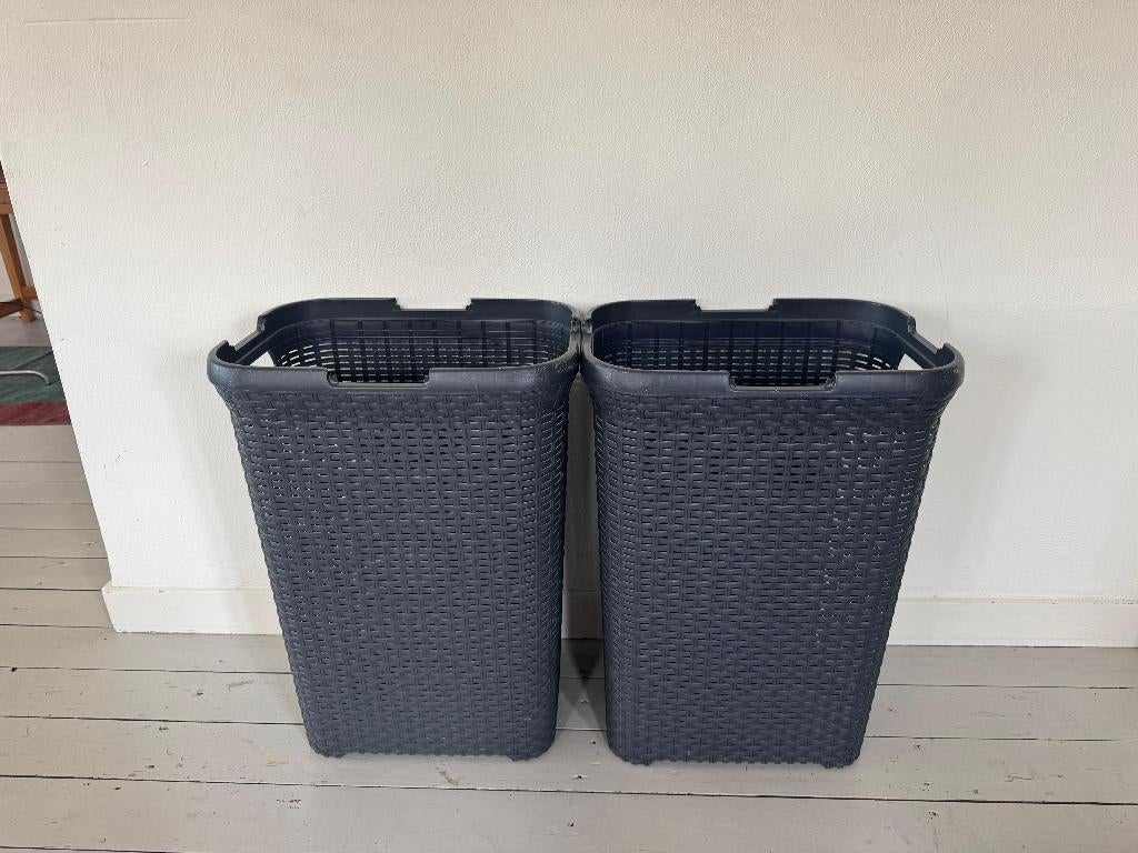 2x Curver wasmand, Ophalen, Zo goed als nieuw, Grijs