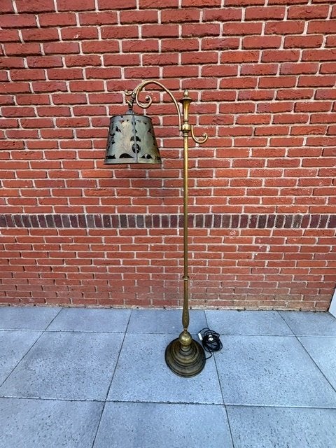 Antieke vloerlamp/leeslamp van messing. Jaren 20/30., Ophalen
