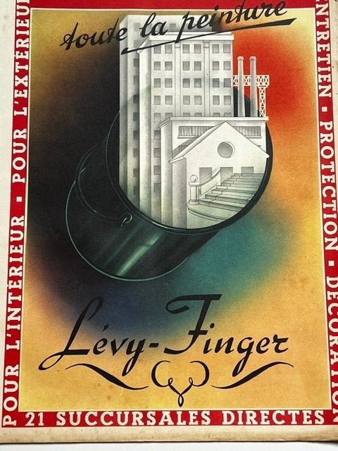 1935 ICONISCHE avant-garde Modernisme litho affiche reclame, Ophalen of Verzenden