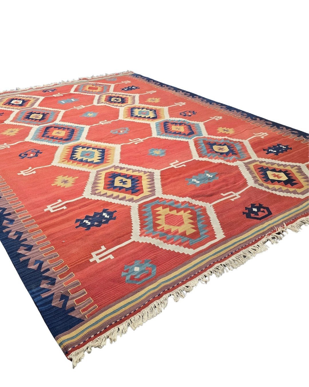 Tribal Kelim Iran VERKOCHT handgeweven wollen vloerkleed