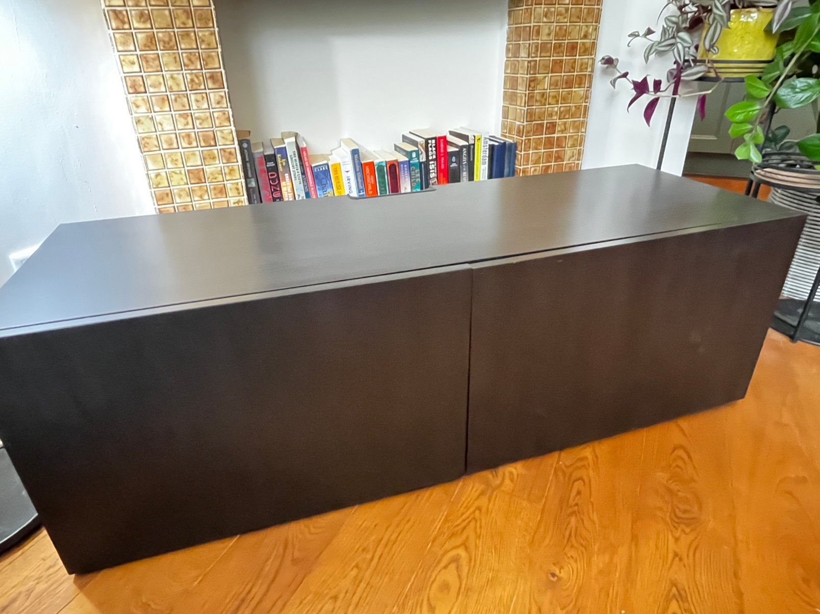 Ikea Besta TV meubel - zwart, Ophalen, 100 tot 150 cm, Zo goed als nieuw, Minder dan 100 cm