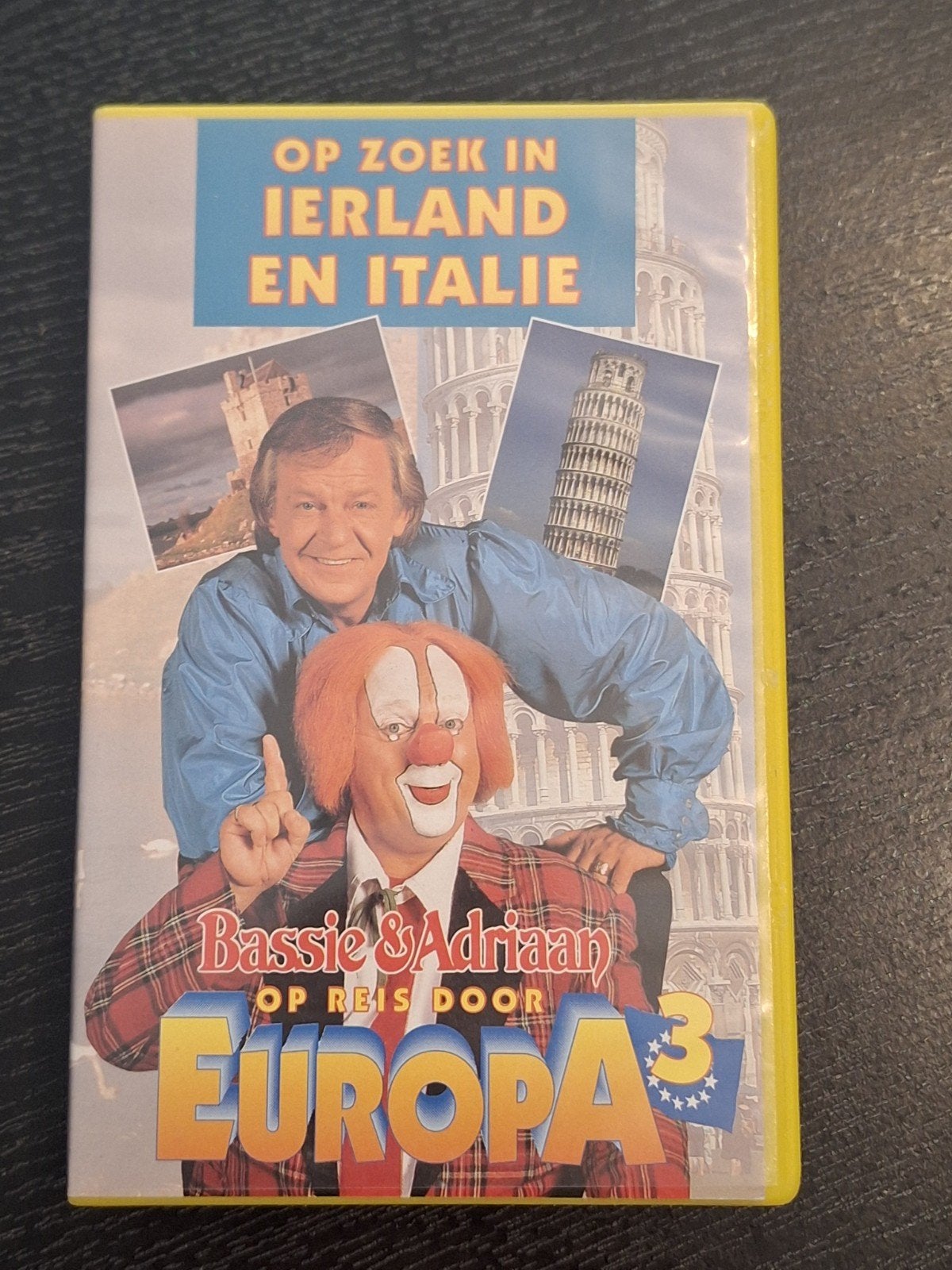 Bassie & Adriaan Europa 3: Ierland en Italië VHS, Avontuur, Gebruikt, Alle leeftijden, Ophalen of Verzenden
