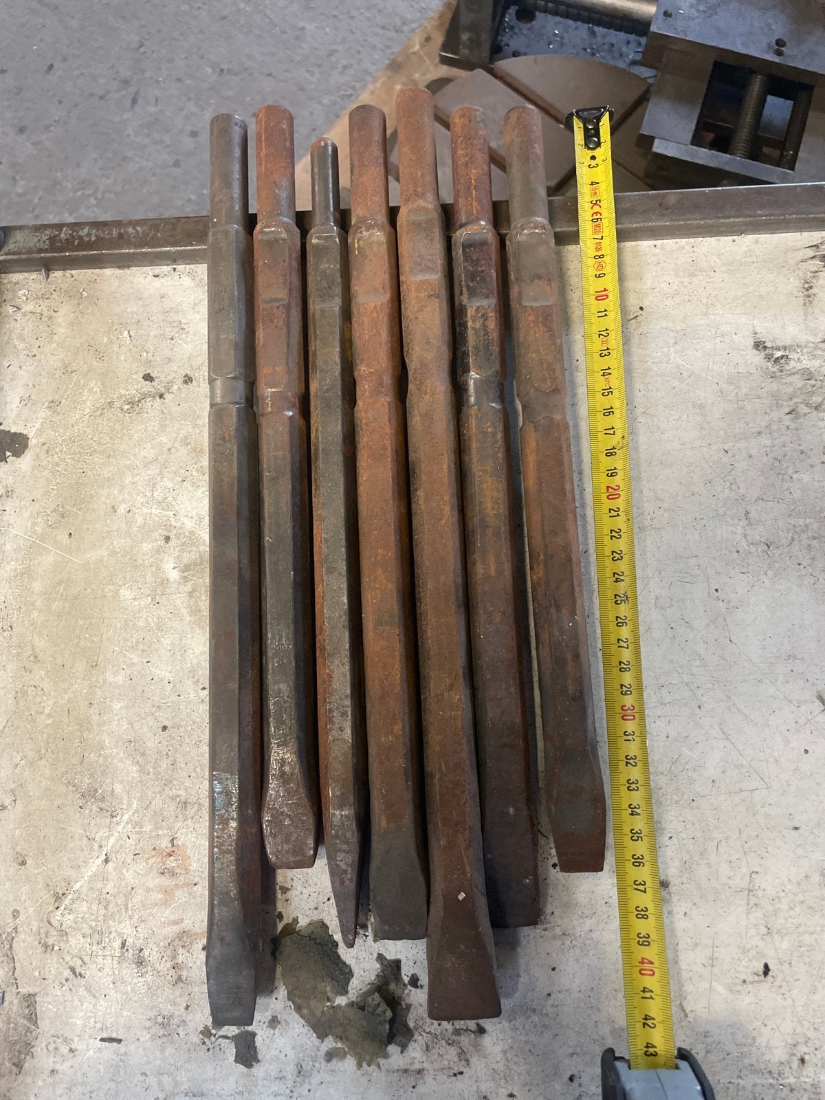 Partij sloophamerbeitels / breekhamerbeitels, Doe-het-zelf en Verbouw, Gereedschap | Handgereedschap, Ophalen, Gebruikt, Beitel